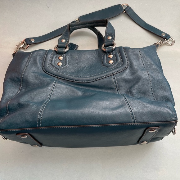 EUC Coach “Ashley” Leather Satchel | Teal Blue - Picture 12 of 13